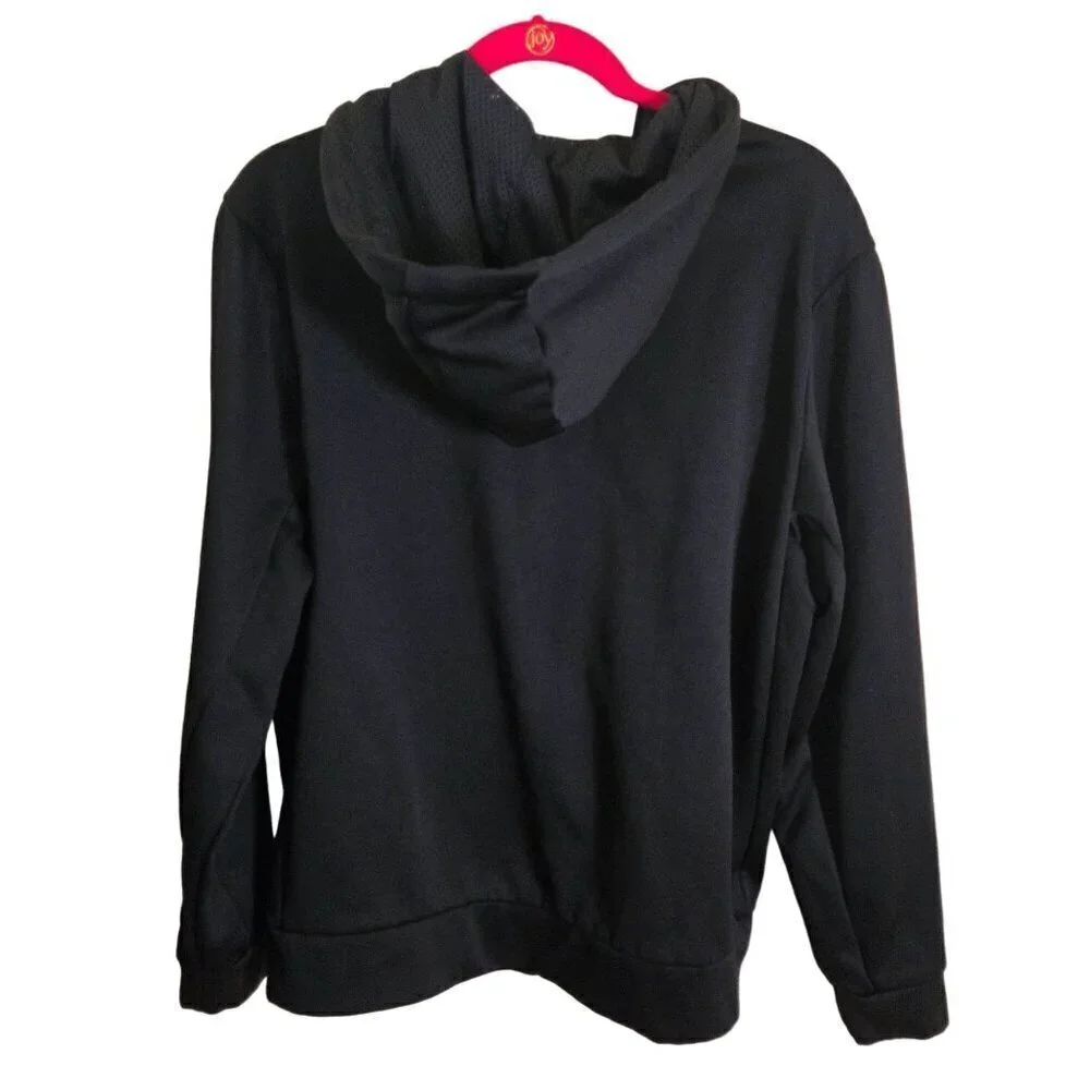 Spyder Active ProW B Black Hooded Full Zip Men's Sweatshirt Jacket Size L